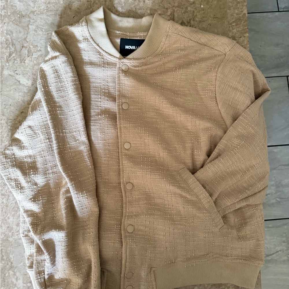 Nova Beige Textured cardigan